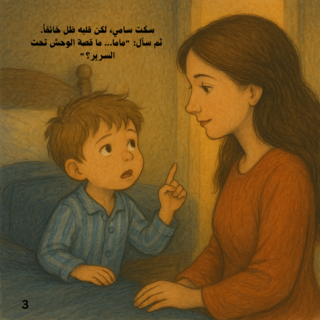 الوحش تحت السرير – قصة مصورة للأطفال